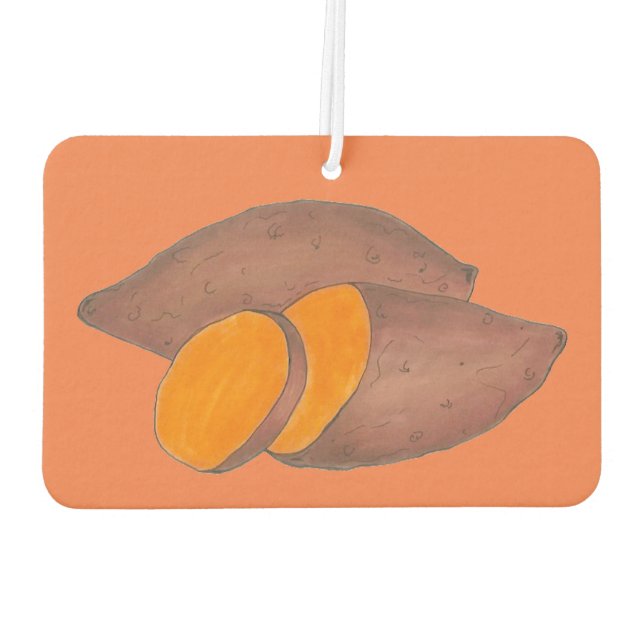 Orange Baklet Sweet Potato Yam Cooking Feinschmeck Autolufterfrischer (Rückseite)