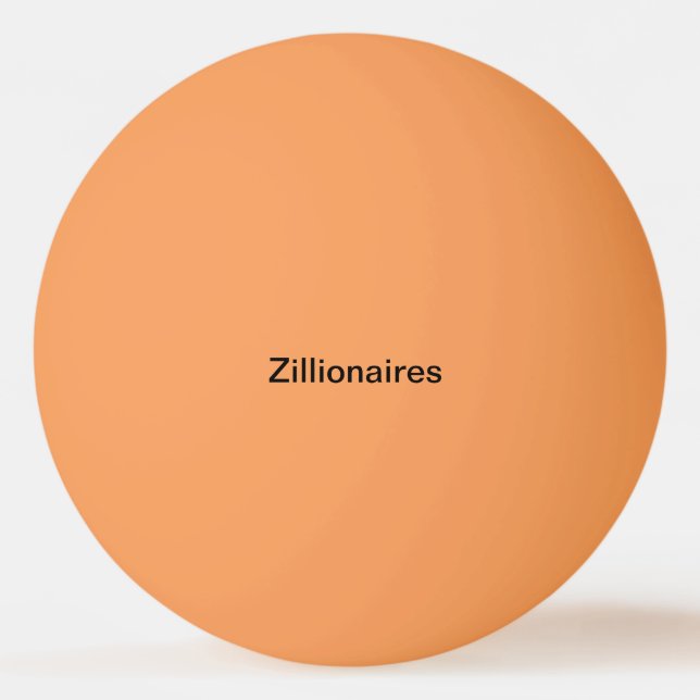 orange Ball pong Klingeln der Zillionaires Tischtennisball (Vorderseite)