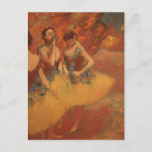Orange Ballet Dancers Edgar Degas Postkarte
