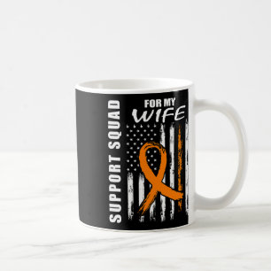 Orange Band Ehefrau Leukämie-Bewusstsein USA-Flagg Kaffeetasse
