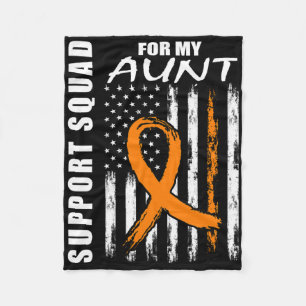 Orange Band Tante Leukämie-Bewusstsein USA-Flagge Fleecedecke