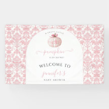 Orange Bär Kürbis Baby Shower Begrüßungsbanner