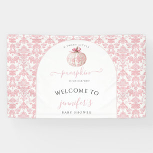 Orange Bär Kürbis Baby Shower Begrüßungsbanner Banner