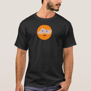 Orange Bart-Gesicht T-Shirt