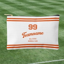 Orange Baseball Custom Player Number & TeamName
