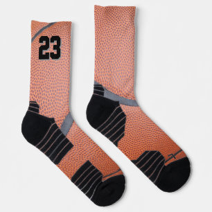 Orange Basketball Team Spieler Nummer Socken
