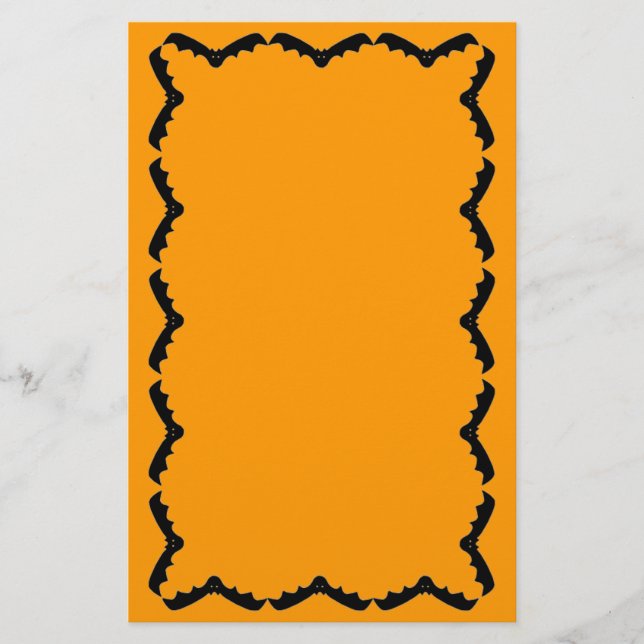 Orange Bat Stationery Briefpapier (Vorderseite)