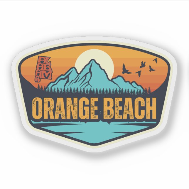 Orange Beach, Alabama Aufkleber (Vorderseite)
