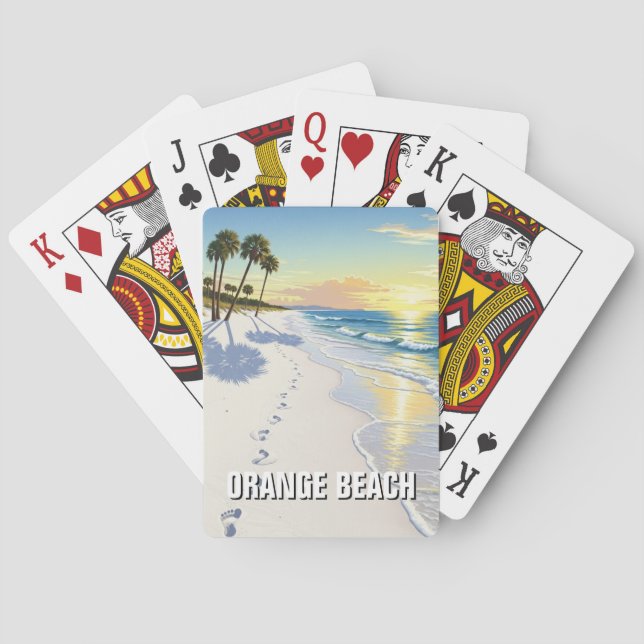 Orange Beach Alabama Travel Spielkarten (Rückseite)