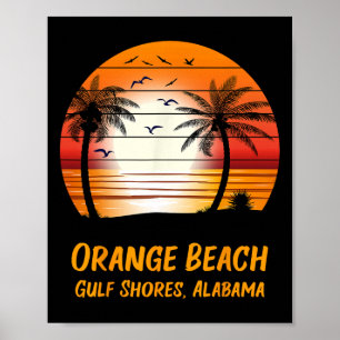 Orange Beach Gulf Shores Alabama Vintage-Sonnenunt Poster