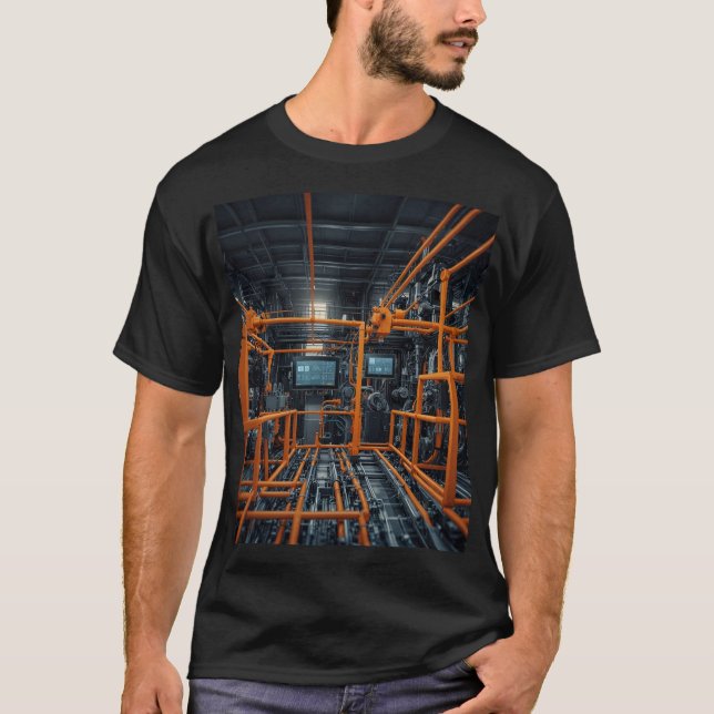 Orange Beam: Der Herzschlag der automatisierten Fa T-Shirt (Vorderseite)