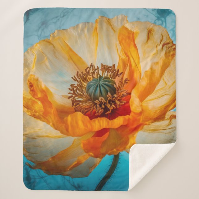 Orange Beauty Sherpadecke (Vorderseite)