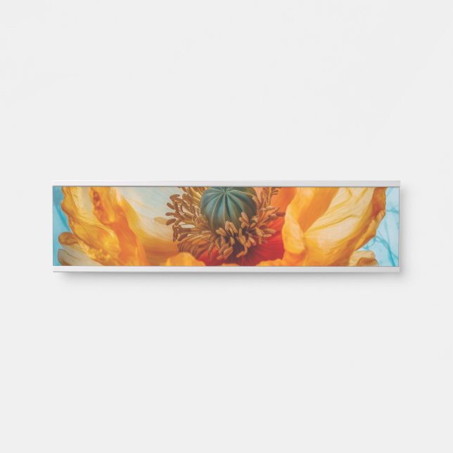 Orange Beauty Türschild (Vorderseite )