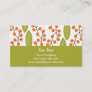 Orange Beeren-Visitenkarten Visitenkarte