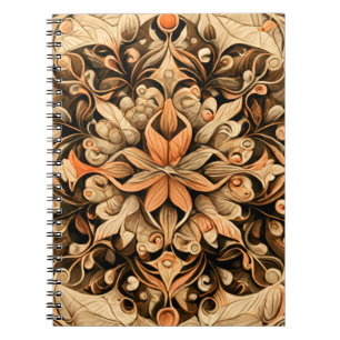 Orange Beige Braune Dekorationsästhetik Hintergrun Notizblock