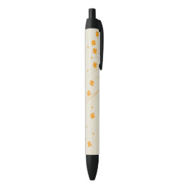 Orange Beige Retro Y2K 70er Blume Muster Kugelschreiber