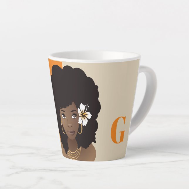 Orange & Beige, Schönheit der Natur mit Blume Milchtasse (Rechte Ecke)