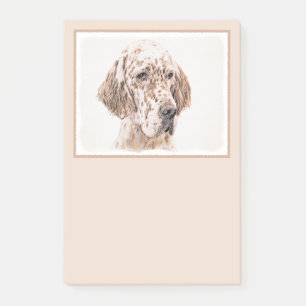 Orange Belton Painting Dog Art Post-it Klebezettel