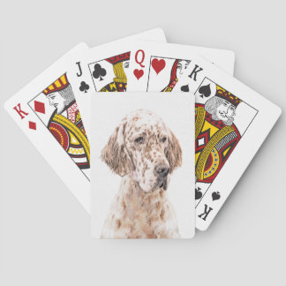 Orange Belton Painting Dog Art Spielkarten