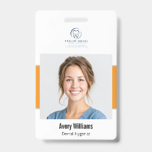 Orange Benutzerdefinierte Foto-ID Dental Ausweis