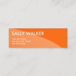 Orange berufliche moderne Minigeschäftskarten Mini Visitenkarte