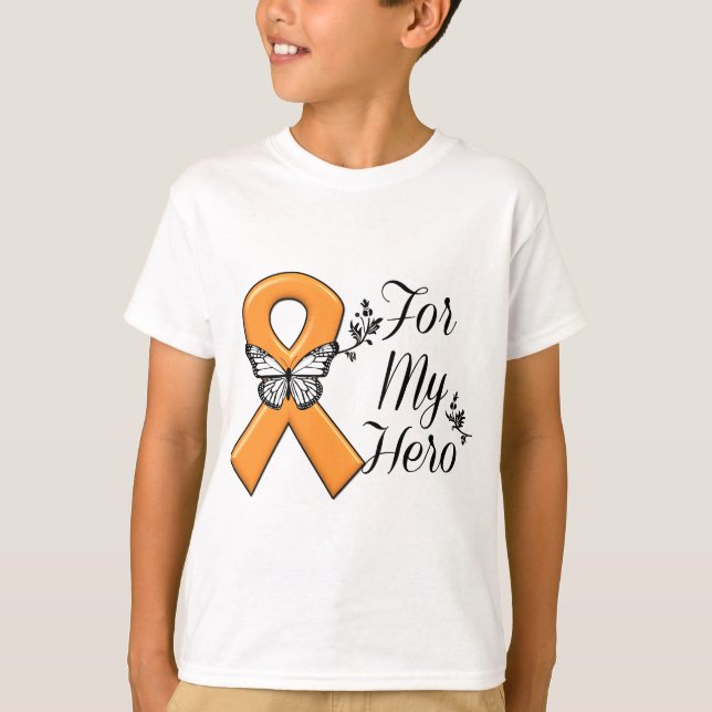 Orange Bewusstseins-Band für meinen Held T-Shirt (Vorderseite)
