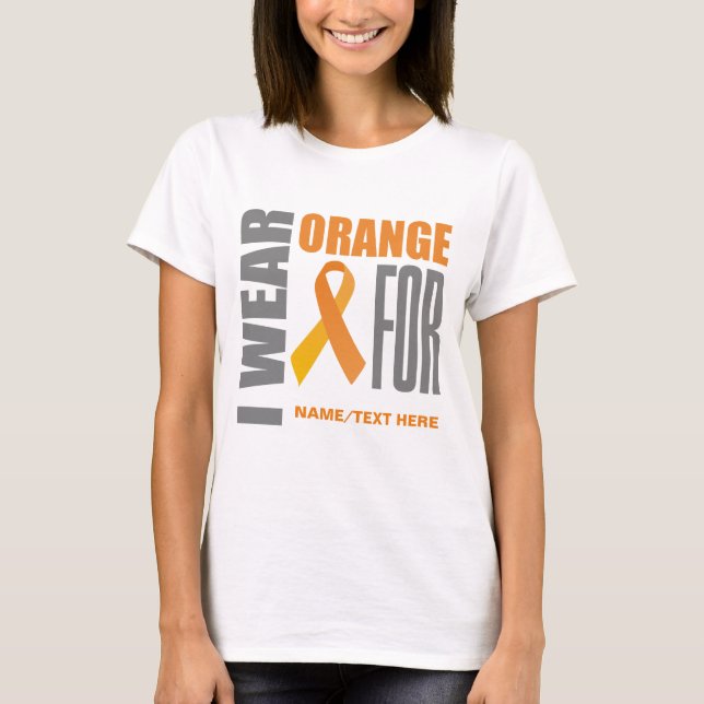 Orange Bewusstseinsband T-Shirt (Vorderseite)