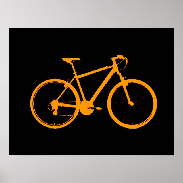 orange bicycle poster (Vorne)
