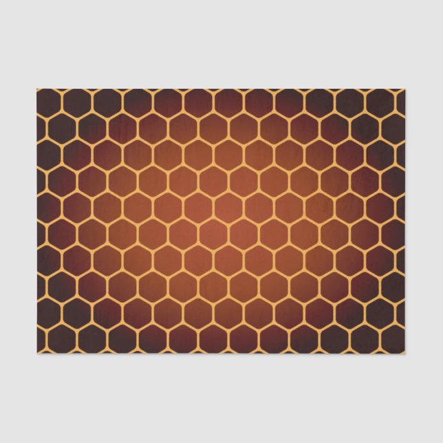 Orange Bienenwabenmuster Seidenpapier (Vorderseite)