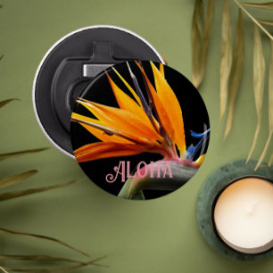 Orange Bird of Paradise Pflanze Bloom Aloha Flaschenöffner