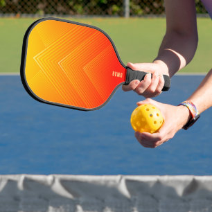 Orange bis gelbe geometrische Orange Pickleball Schläger