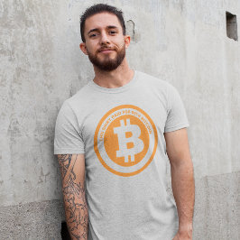 Orange Bitcoin Symbol Custom Message Graphic T-Shirt