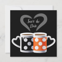 Orange + Black Coffee Color Trenddesign POP ART Save The Date