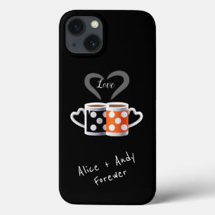 Orange + Black Coffee Color Trendy Case-Mate iPhone Hülle