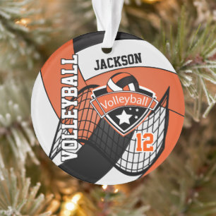 Orange, Black et White Volleyball 🏐