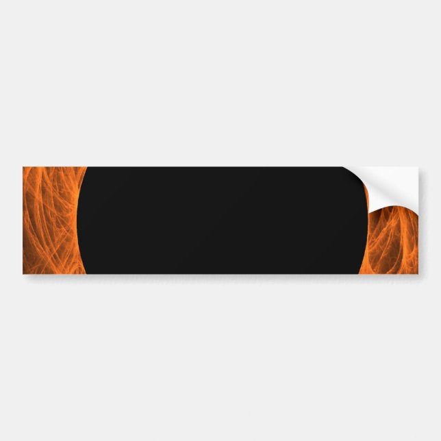 Orange & Black Fraktal Background Autoaufkleber (Vorne)