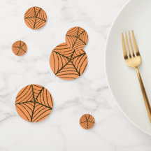 Orange & Black Glitzer Spider Web-Halloween-Party