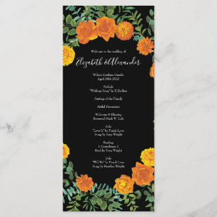 Orange Black Gothic Peony Rose Programmes de maria