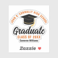 Orange Black Graduate Personalisiert 2025 Abschlus