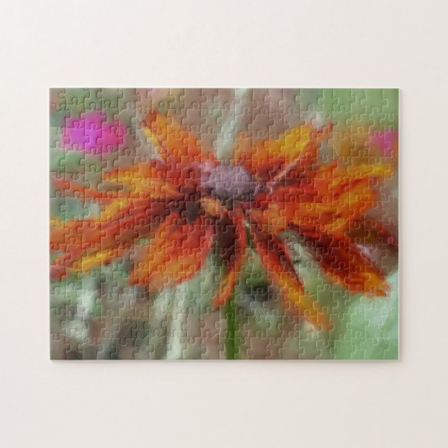 Orange Black Mit Augen Susan Blume Art (Horizontal)