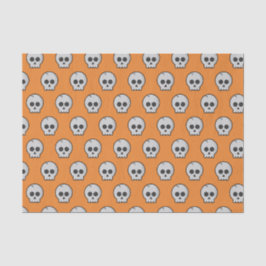 Orange Black Pattern Skull Halloween-Party Seidenpapier