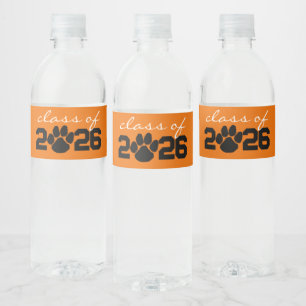 Orange & Black Paw Print Abschluss