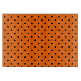 Orange/Black Polka Dots Cutting Board Schneidebrett