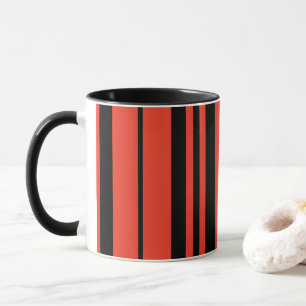 Orange Black Stripes Tasse