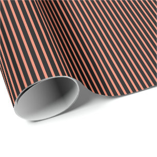 Orange Black Strips Fall Halloween Feiertag Niedli Geschenkpapier