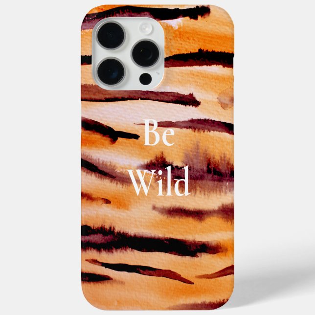 Orange Black Tiger Animal Print Case-Mate iPhone Hülle (Rückseite)