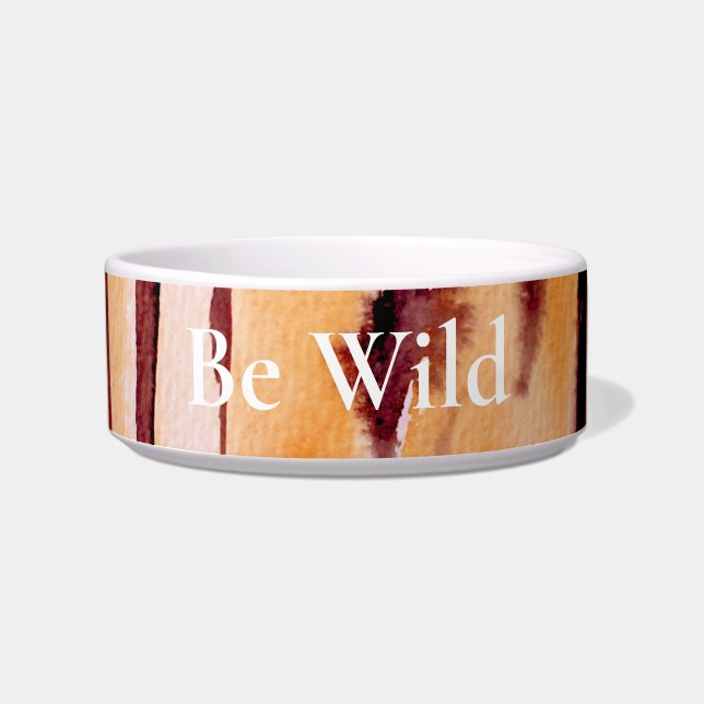 Orange Black Tiger Animal Print Napf (Vorderseite)