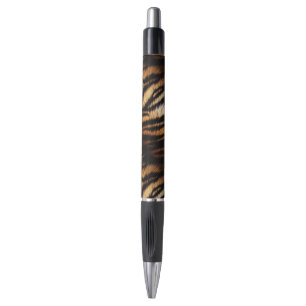 Orange Black Tiger Stripes Animal Print Kugelschreiber