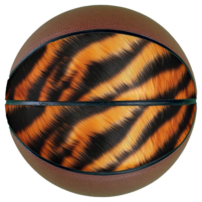 Orange Black Tiger Stripes Basketball (Vorderseite)