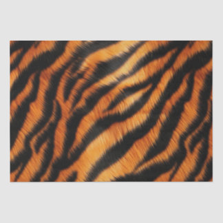 Orange Black Tiger Stripes Seidenpapier